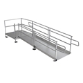 EZ-Access Pathway HD Solo Aluminum Ramp with Two-Line Handrails